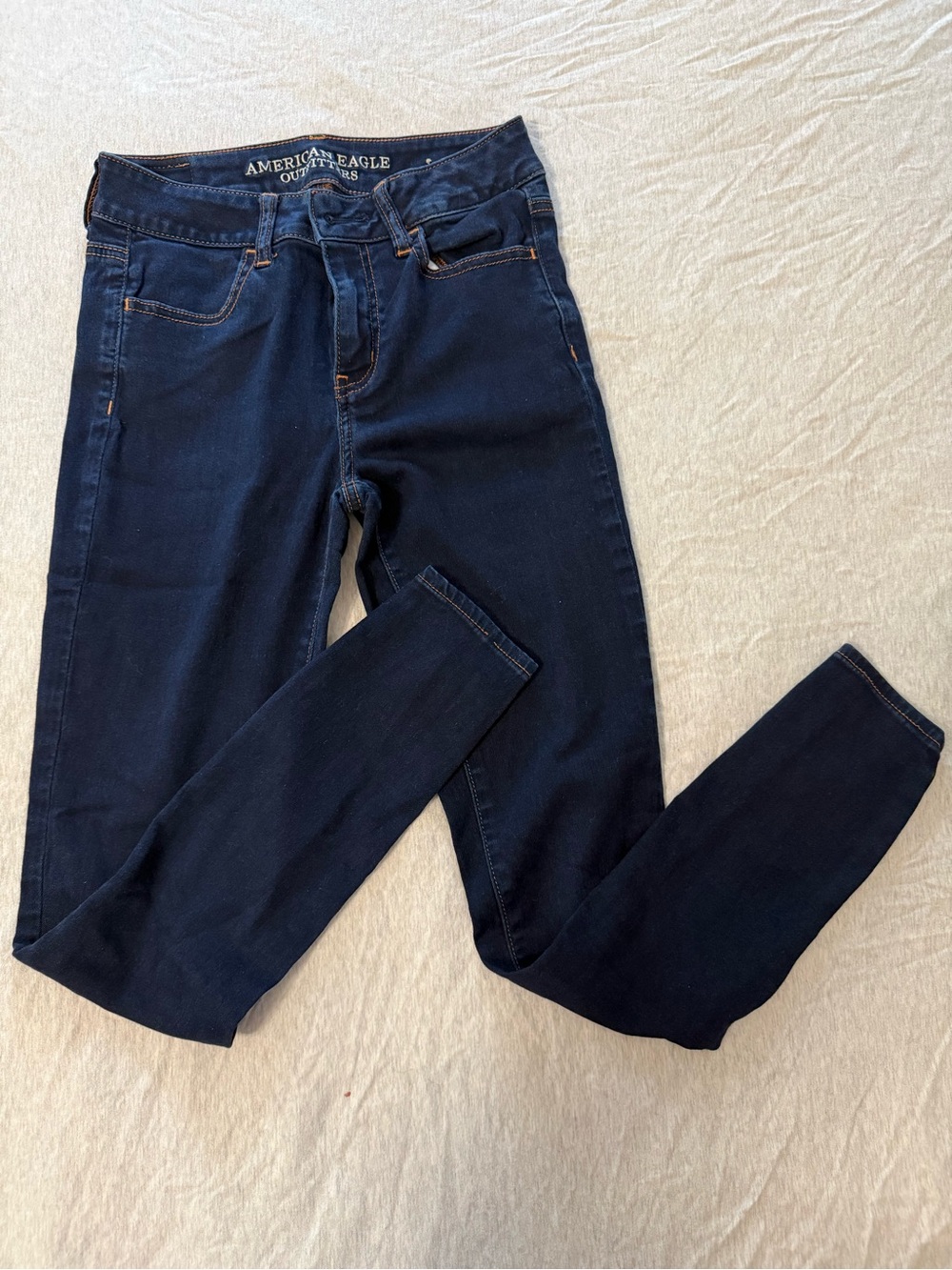 American Eagle Outfitters Women's Dark Blue High Rise Jeggings